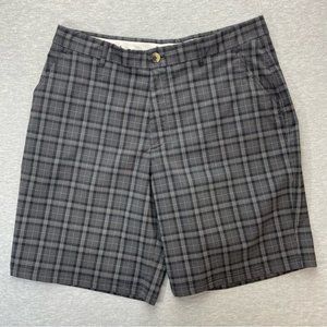 Gordon Cooper Golf Mens Black Plaid Shorts Size 36